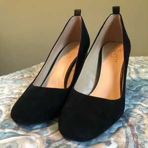 Franco Sarto Black Suede 3inch Heels